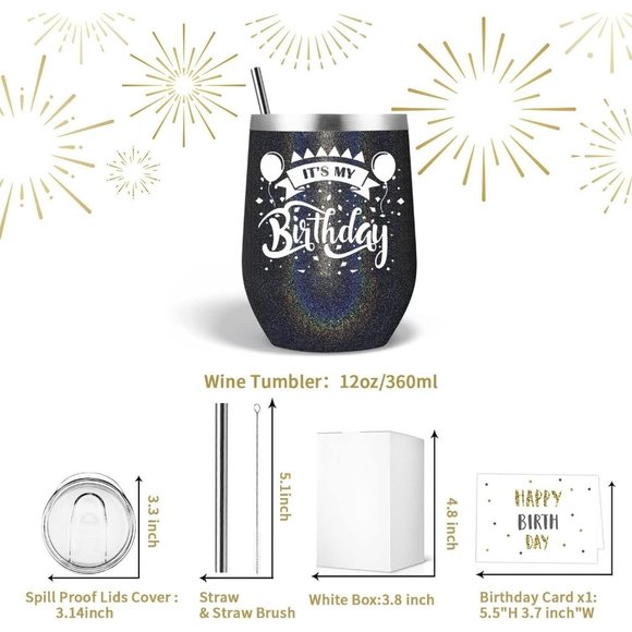 Brand New  It's My Birthday Sparkle Birthday Squad Cups Birthday Queen ] - Picture 2 of 3